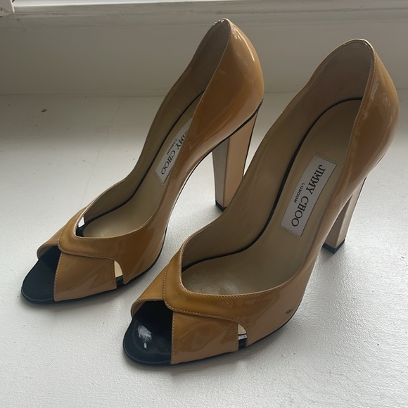 Jimmy Choo peep toe block heels - Picture 4 of 11